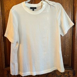 rag & bone Cream Short Sleeve Blouse